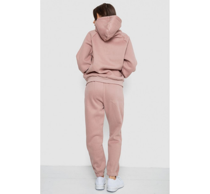Спортивный женский костюм на флисе, цвет пудровый, 252R21268
