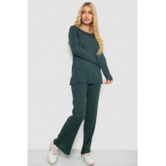 Женский костюм в рубчик повседневный, цвет джинс, 238R57415