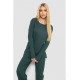 Костюм женский в рубчик повседневный, цвет темно-зеленый, 238R57415 оптом.