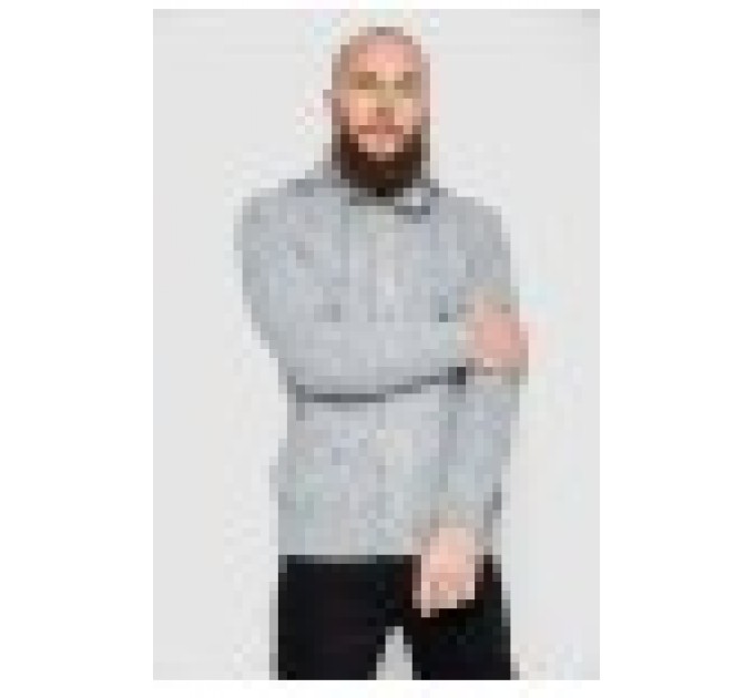 Кофта мужская на молнии с капюшоном, цвет бежевый, 214R10635 оптом.