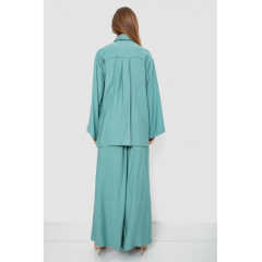 Костюм женский свободного кроя жатка, оливковый цвет, 102R5264