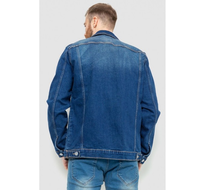 Джинсовая куртка мужская, цвет синий, 157R4598 оптом