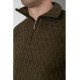Свитер мужской однотонный, цвет хаки, 161R905