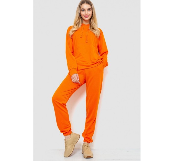 Спорт костюм женский двунитка, цвет оранжевый, 244R009 оптом