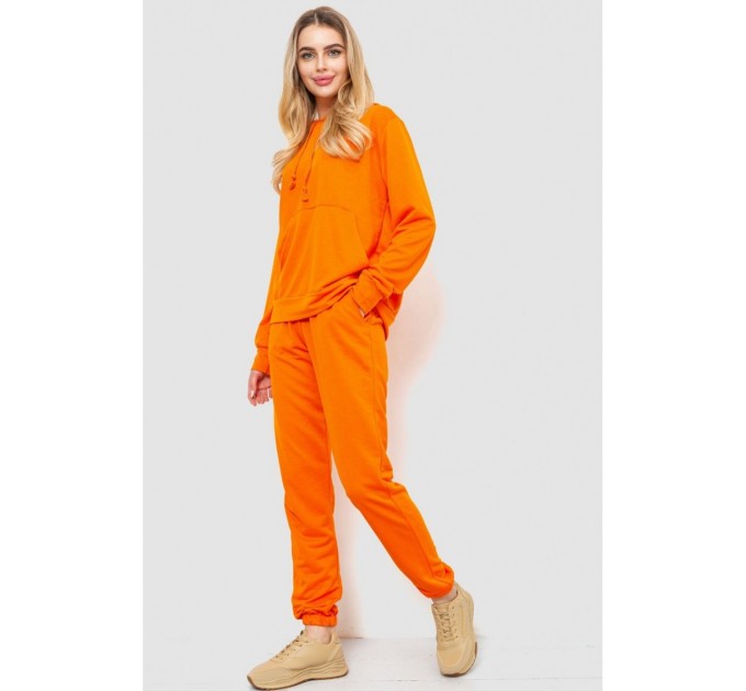 Спорт костюм женский двунитка, цвет оранжевый, 244R009 оптом