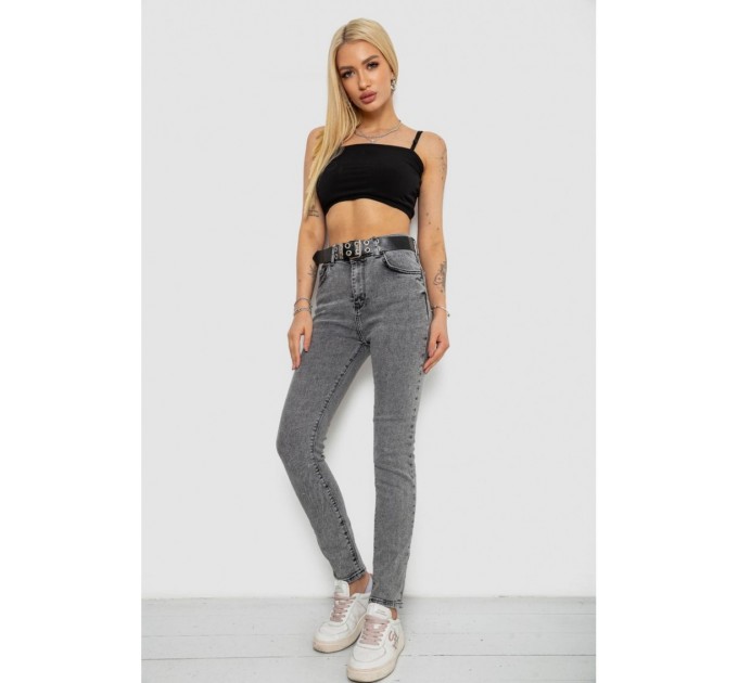 Джинси жіночі Skinny Американки, колір сірий, 244R00970