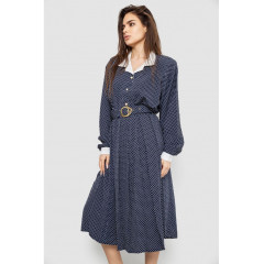 Костюм женский классический в горох, цвет синий, 167R3001