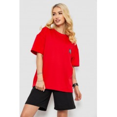 Костюм женский повседневный -уценка, цвет красный, 241R5004-1-U-5