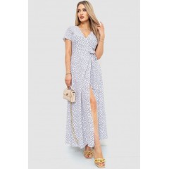 Сарафан у горох, колір коричнево-білий, 241R157