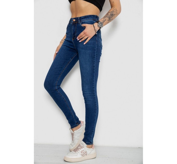 Джинси жіночі Skinny, колір синій, 182R4427