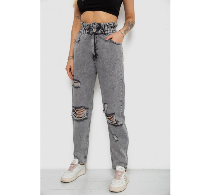 Джинсы женские Mom-fit, цвет серый, 244R1573S20-LZ