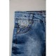 Джинсовые шорты для девочки 247R1005 -уценка, цвет Синий