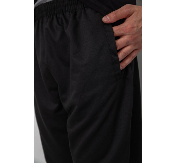 Спорт брюки мужские, цвет черный, 244R10018