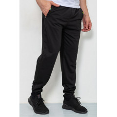 Спорт брюки мужские двунитка, цвет черный, 244R41298