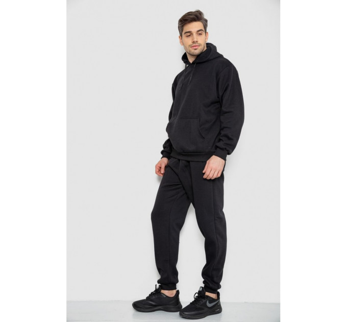 Спорт костюм мужской на флисе, цвет черный, 244R9146