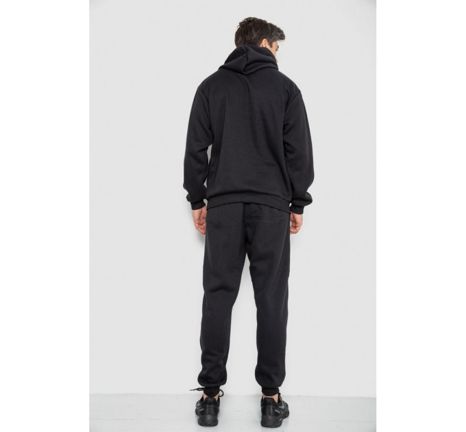 Спорт костюм мужской на флисе, цвет черный, 244R9146