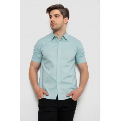 Рубашка мужская однотонная, цвет оливковый, 214R6917-3.