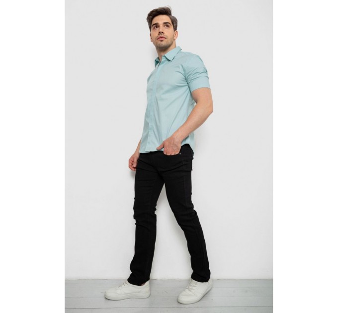 Рубашка мужская однотонная, цвет оливковый, 214R6917-3.