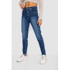 Джинсы женские Mom-fit стрейч, цвет синий, 244R1143