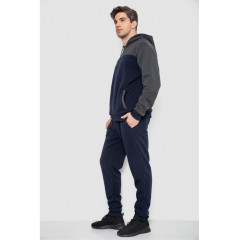 Спортивный костюм мужской на флисе, цвет сине-серый, 244R9140