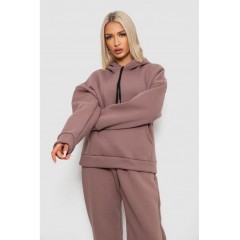 Спортивний костюм жіночий на флісі, колір мокко, 238R5726