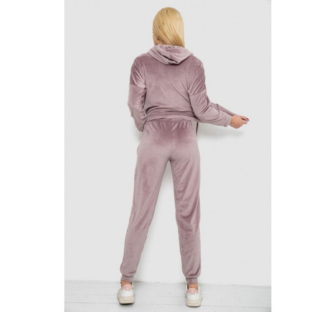 Спортивный костюм женский велюровый, цвет мокко, 177R018
