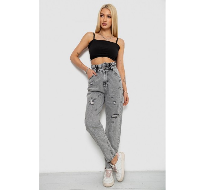 Джинси жіночі Mom-fit, колір сірий, 244R1601S20-LZ