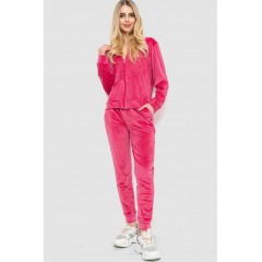 Спорт костюм женский велюровый, цвет черный, 244R20304