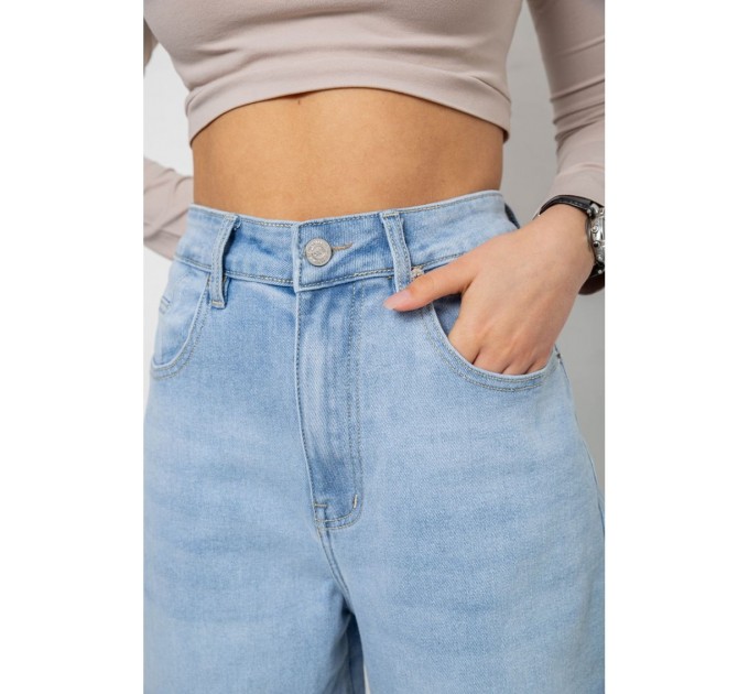 Джинсы женские MOM-уценка, цвет голубой, 255RM578-U-5