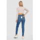 Джинсы женские Mom-fit стрейч, цвет синий, 244R1162
