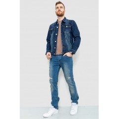 Джинсова куртка чоловіча, колір синій, 157R4607