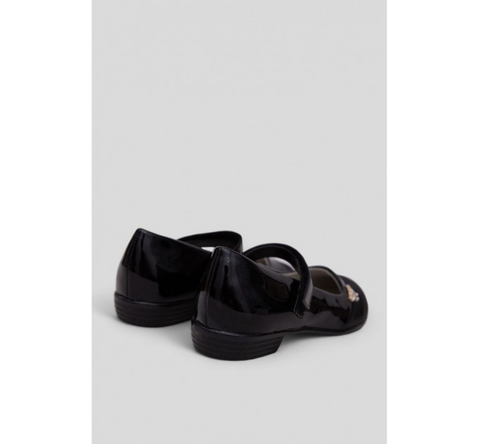Туфли детские лаковые, цвет черный, 244R3097