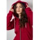 Спортивный женский костюм на флисе, цвет бордовый, 244R1555-1