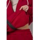 Спортивный женский костюм на флисе, цвет бордовый, 244R1555-1