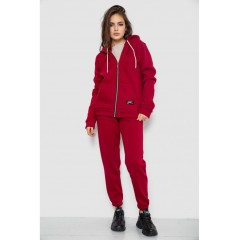 Спортивний костюм жіночий на флісі, колір бордовий, 244R1555-1