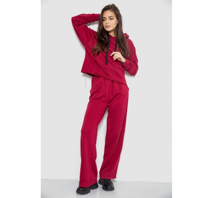 Спортивный костюм женский двунитка, цвет бордовый, 252R500