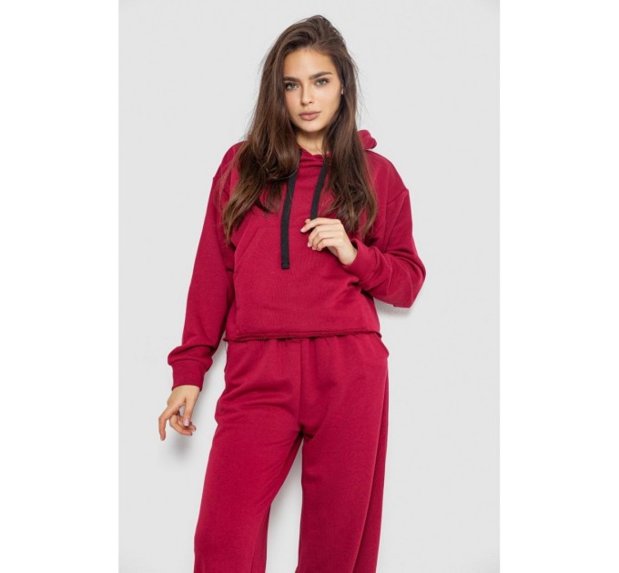 Спортивный костюм женский двунитка, цвет бордовый, 252R500