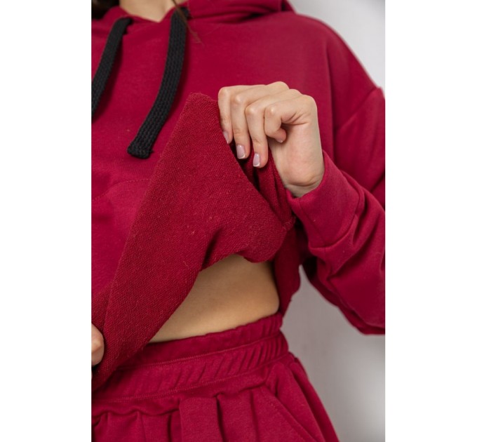 Спортивный костюм женский двунитка, цвет бордовый, 252R500