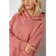 Женский спортивный костюм на флисе, цвет темно-коралловый, 247R1057