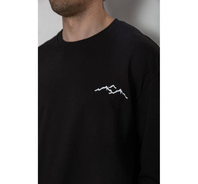 Спортивный мужской демисезонный костюм, цвет черный, 241R176