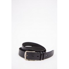 Черный мужской ремень, из эко-кожи с классической пряжкой, 196RL35U1W80