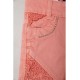 Шорти джинсові для дівчинки  -уцінка, колір кораловий, 247R10033-U-4
