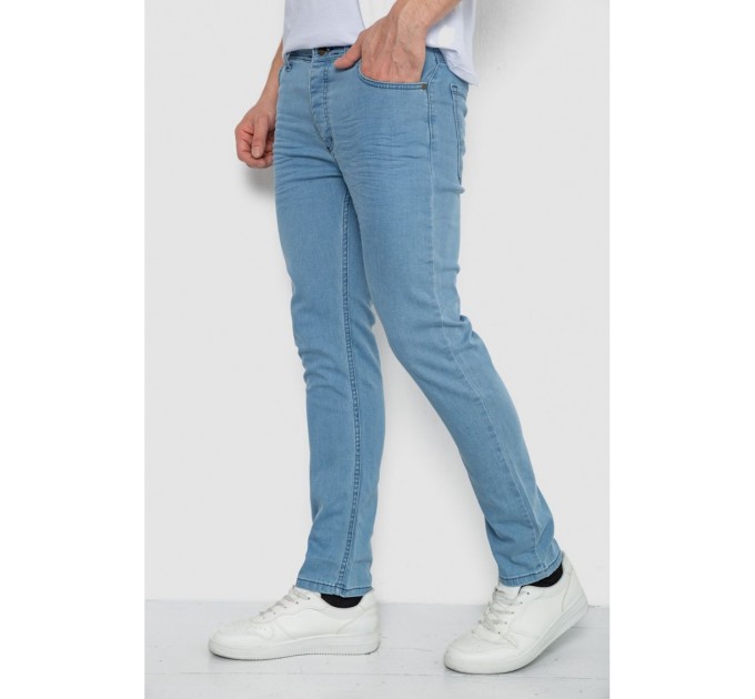 Джинсы мужские однотонные -уценка, цвет голубой, 247R1242-1-U-49