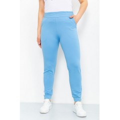 Спорт штаны женские двунитка, цвет голубой, 219RB-3004
