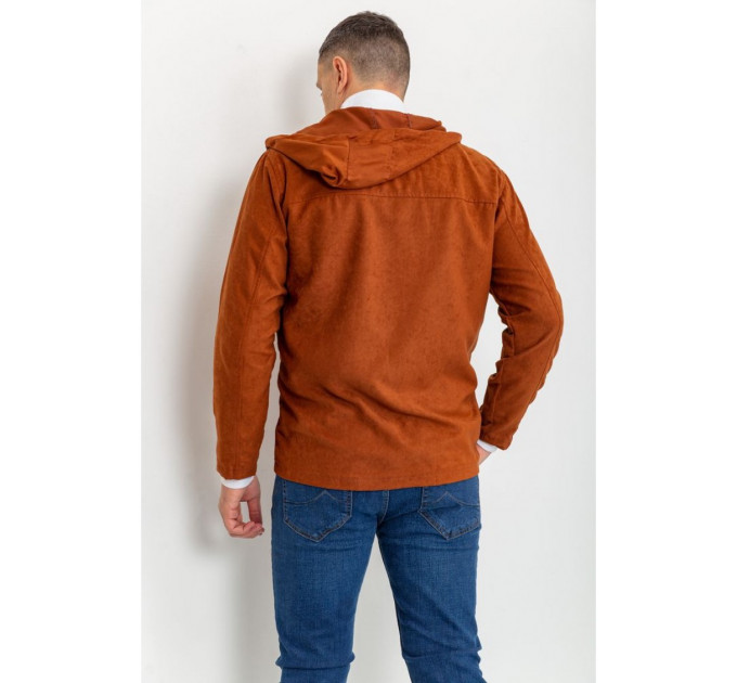 Мужская ветровка на молнии, цвет терракотовый, 131R3009