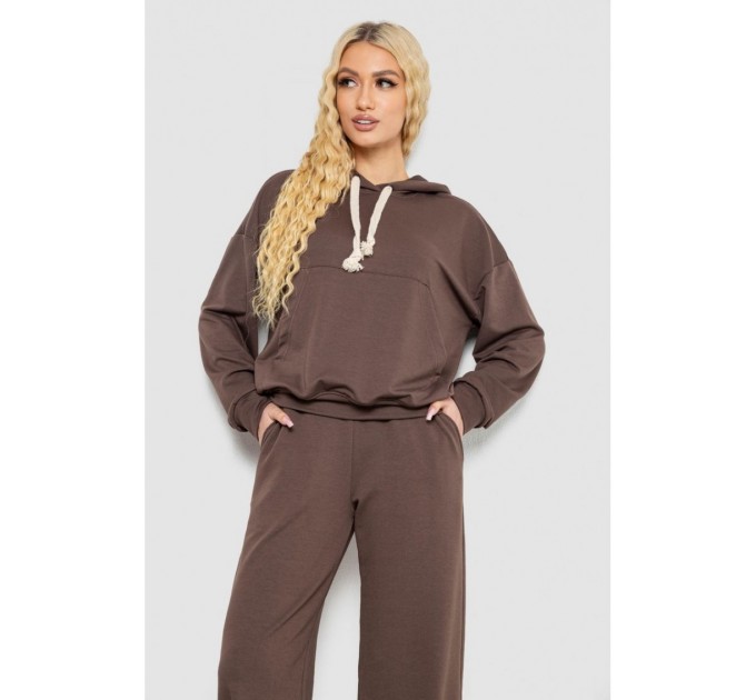 Спортивный костюм женский, цвет шоколадный, 241R2001-11 оптом