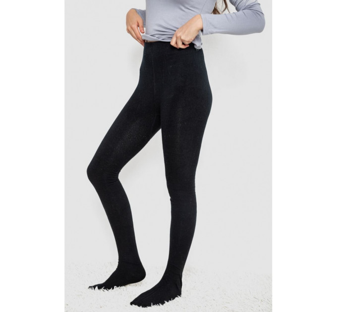 Колготы женские утепленные кашемировые, цвет черный, 139R1140.