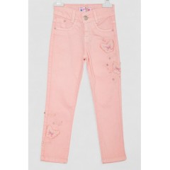 Джинсы для девочек -уценка, цвет персиковый, 247R10038-U-5
