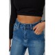 Джинси жіночі Mom-fit стрейч, колір синій, 244R1136