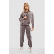 Спорт костюм женский велюровый, цвет джинс, 241R060